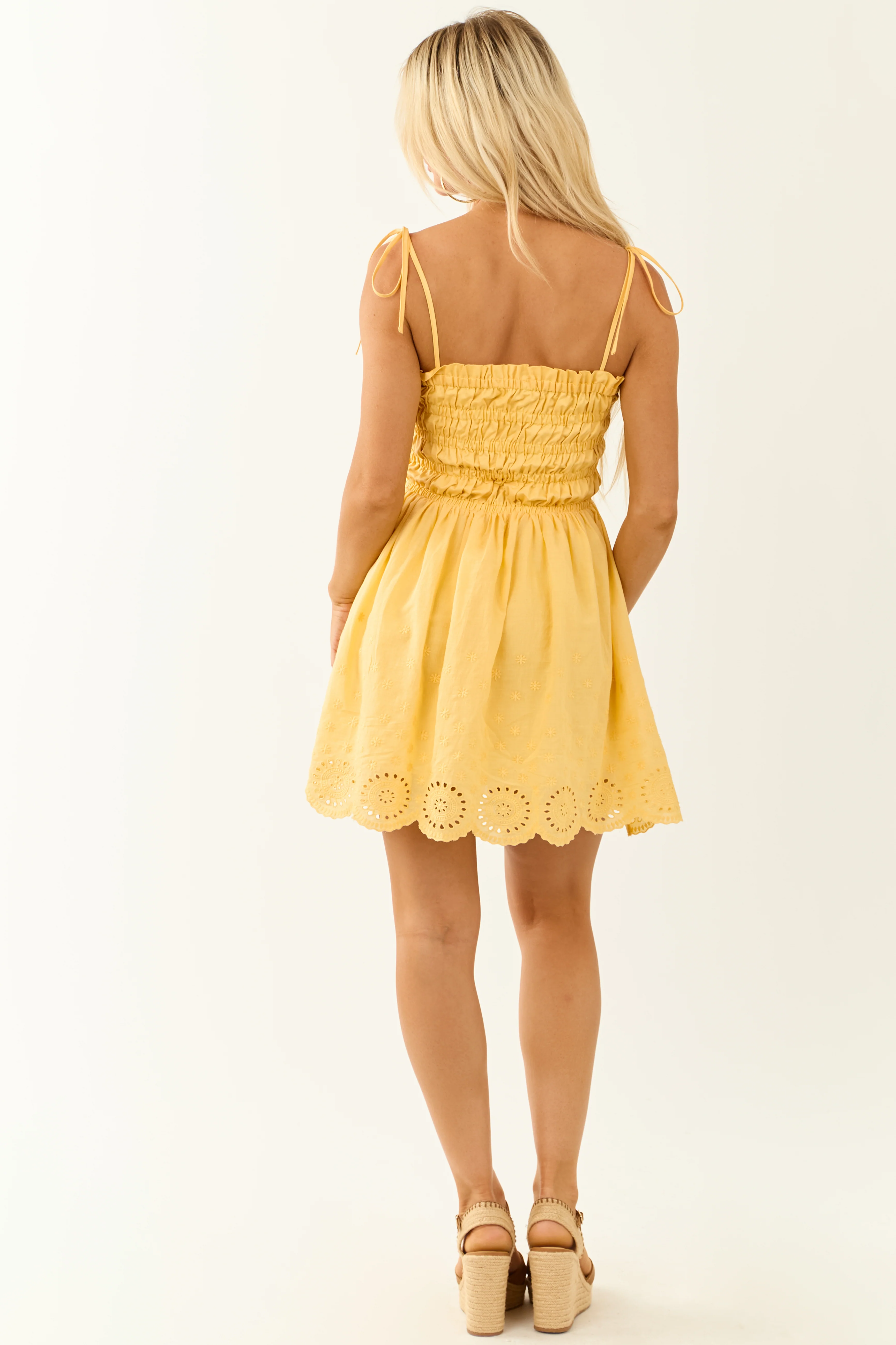 Amber Smocked Embroidered Sleeveless Mini Dress - Image 5