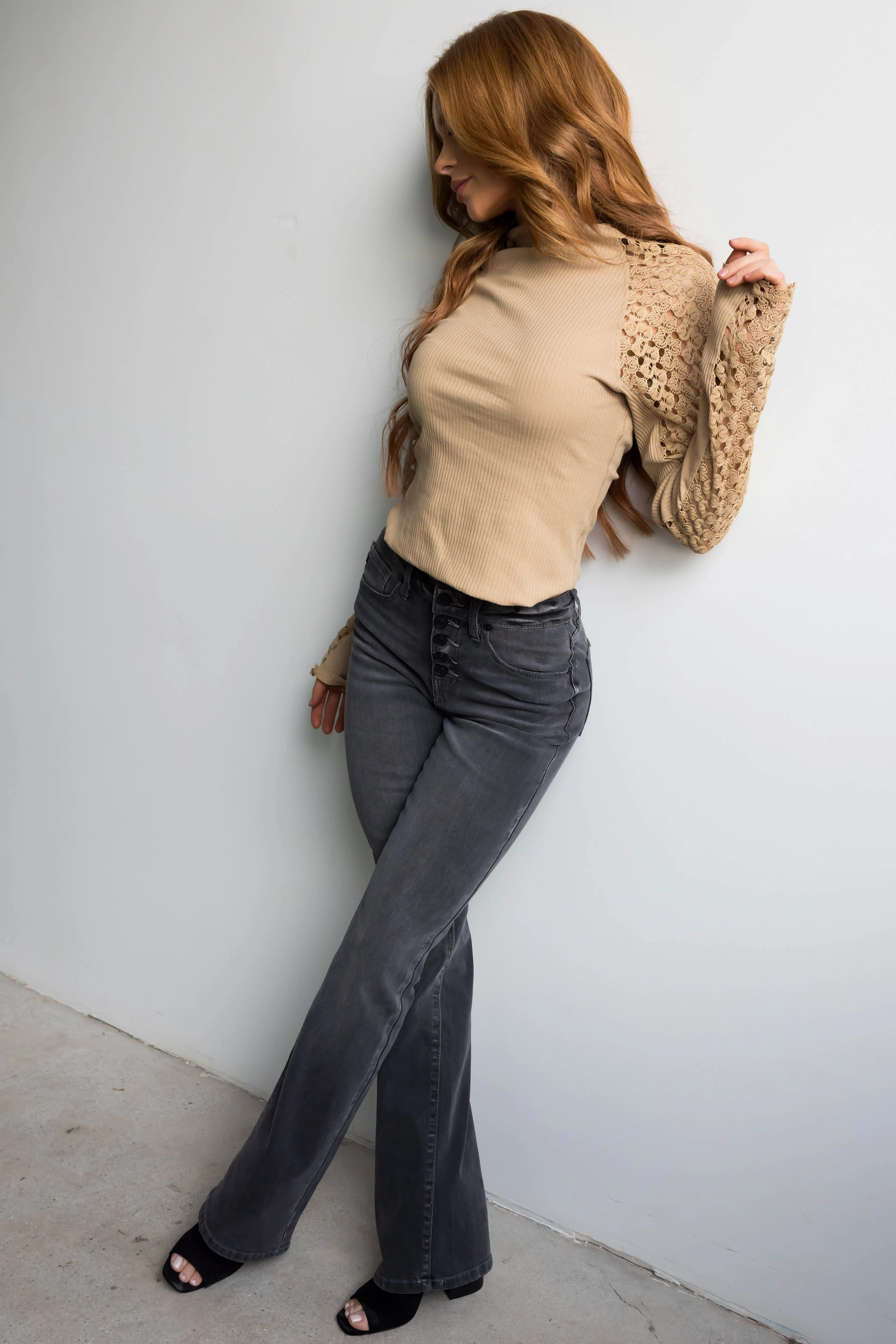 KanCan Graphite High Rise Button Fly Bootcut Jeans - Image 3