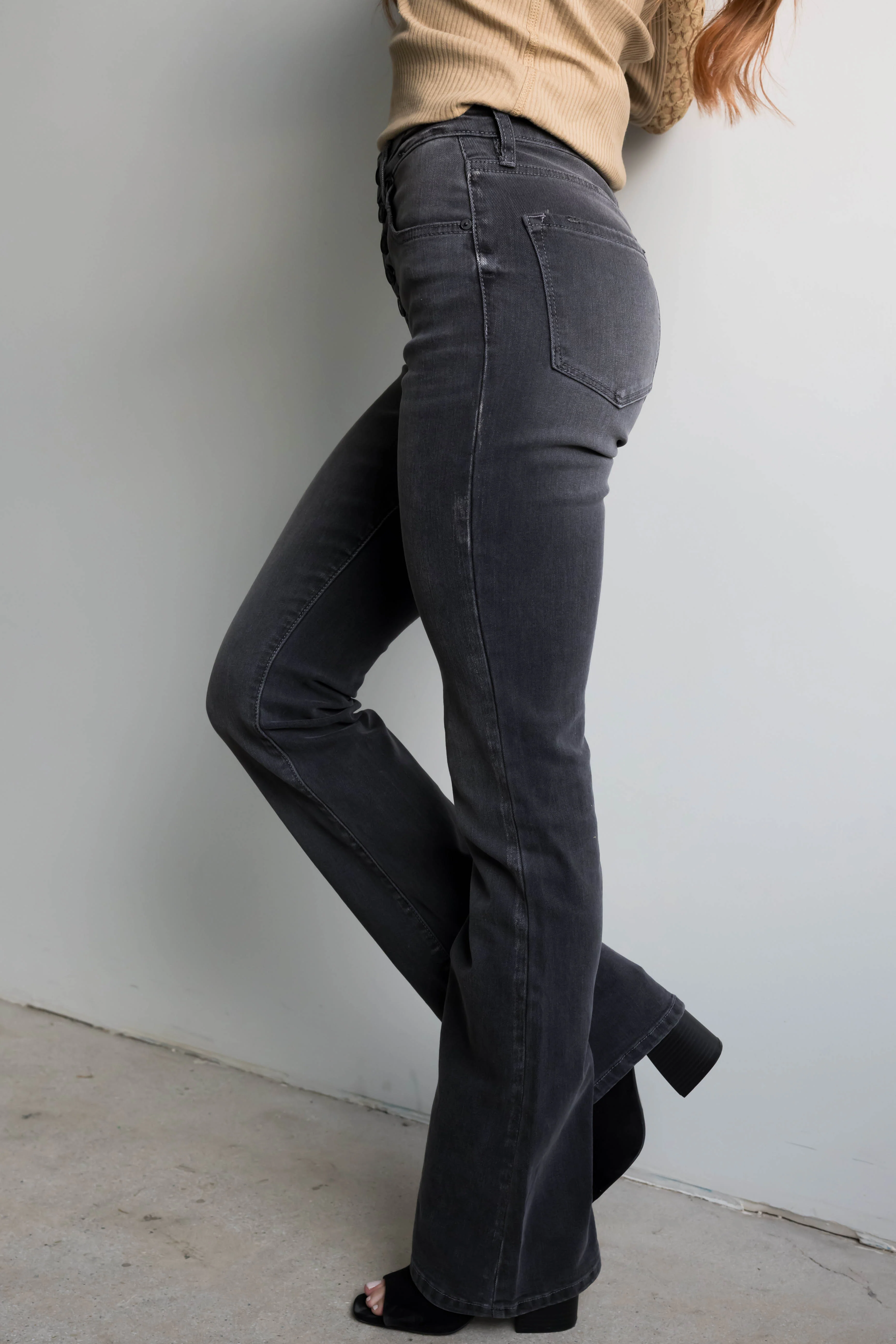 KanCan Graphite High Rise Button Fly Bootcut Jeans - Image 6