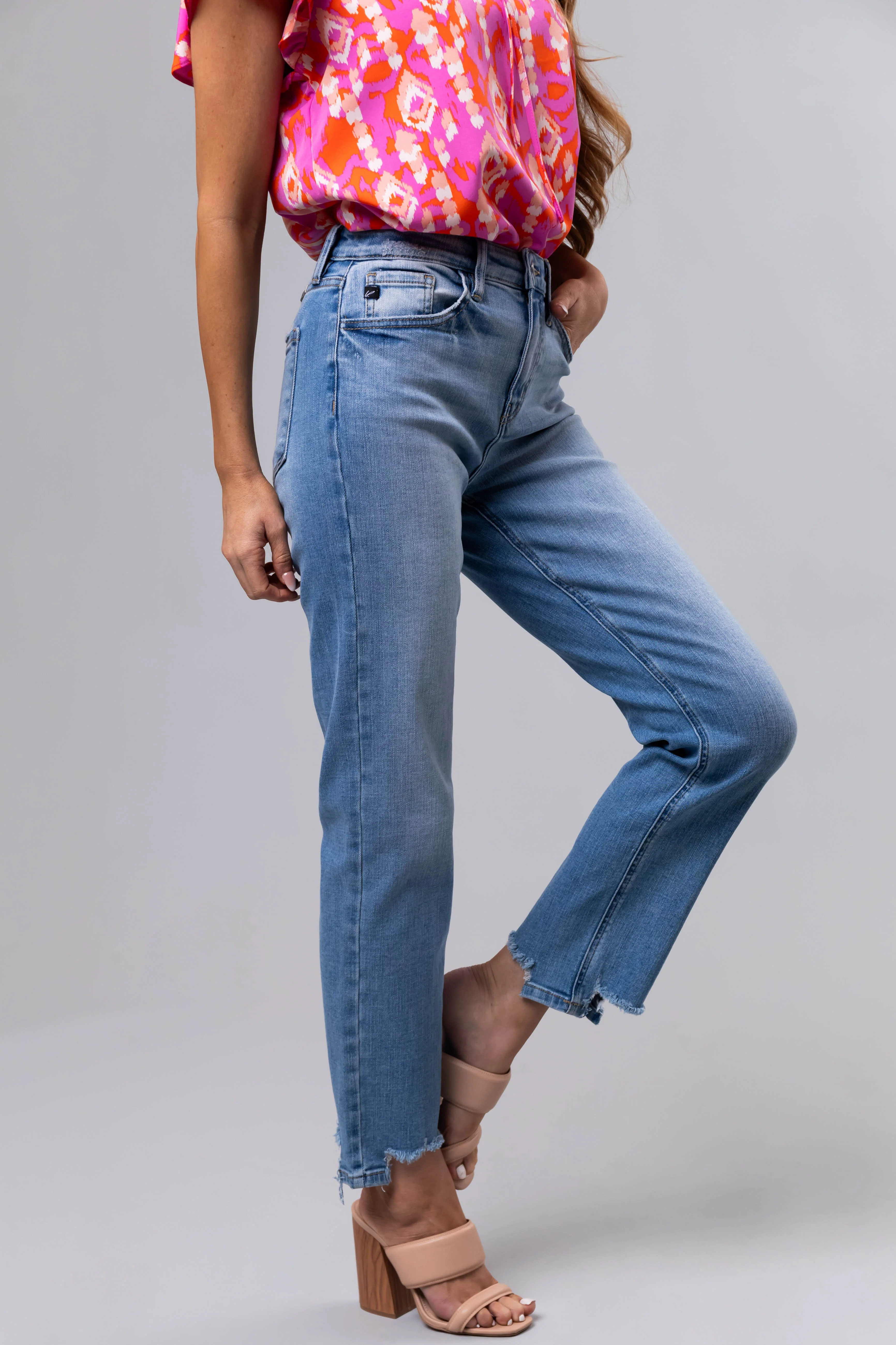 KanCan High Rise Straight Leg Jeans - Image 3