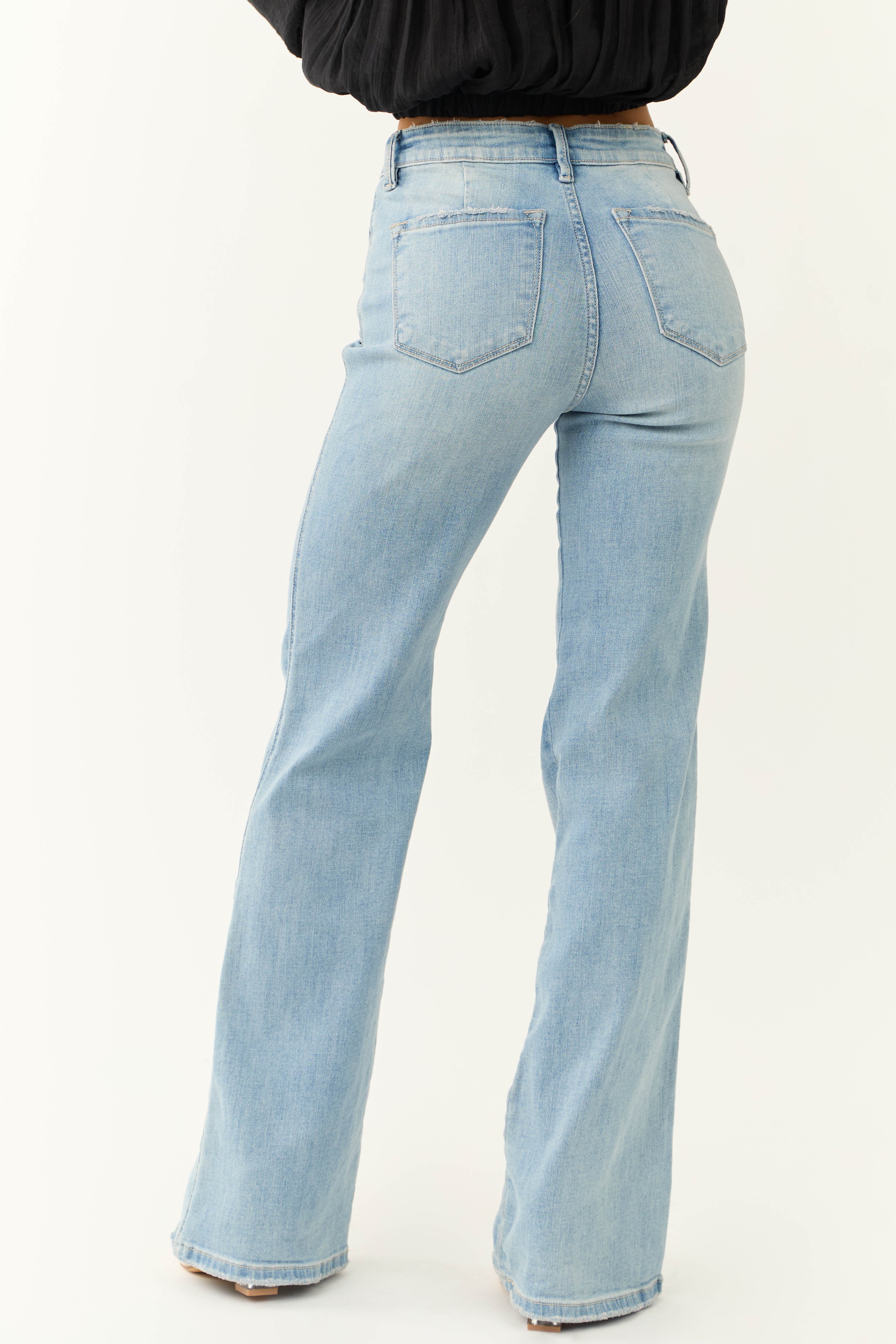 KanCan Light Wash Ultra High Rise Flare Jeans - Image 4