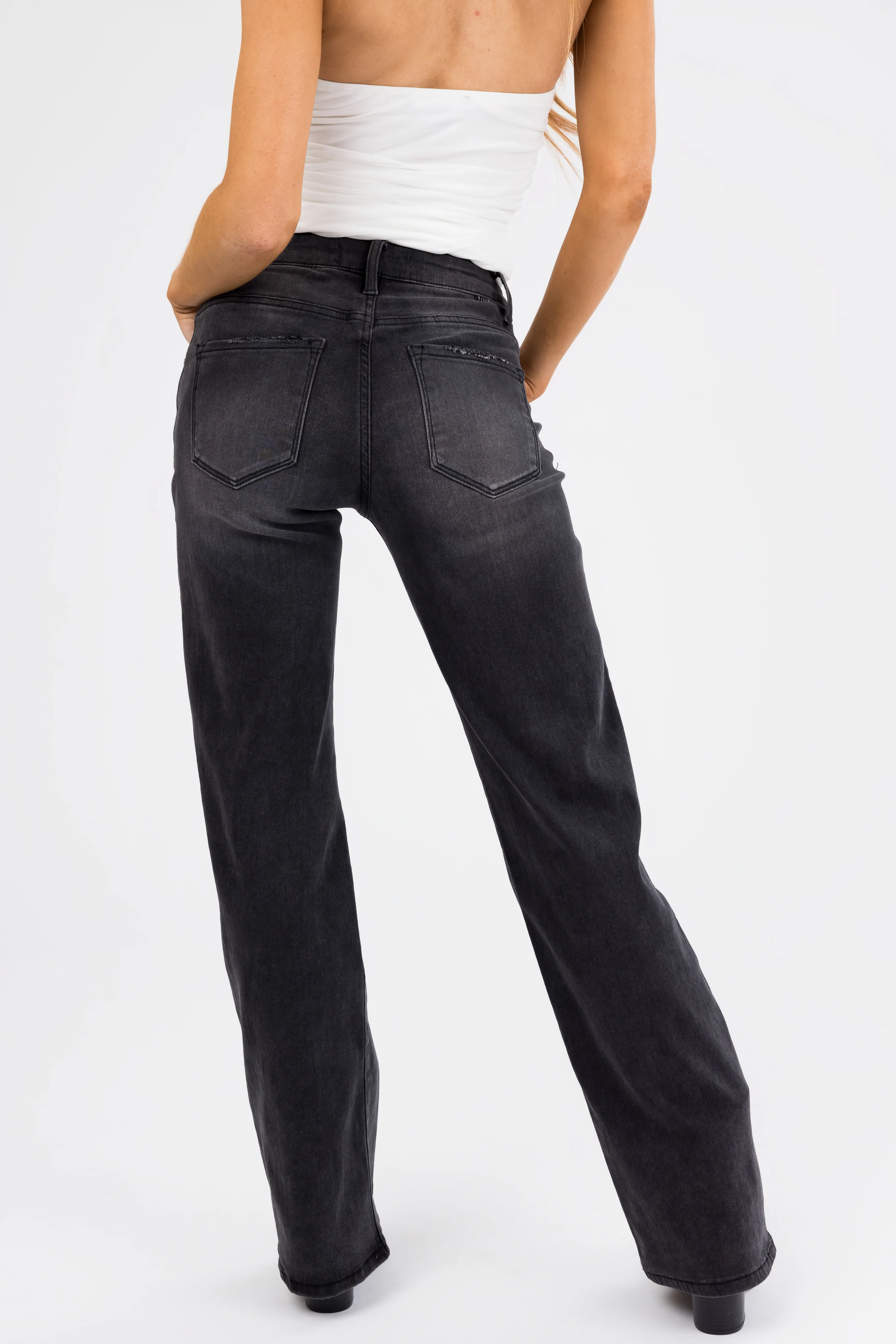 Risen Black Star Print Straight Jeans - Image 5